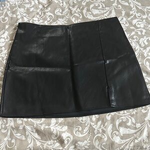Old Navy Black Faux Leather Mini Skirt